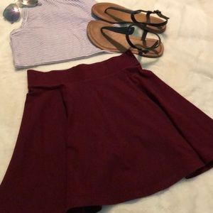 Maroon Skater Skirt
